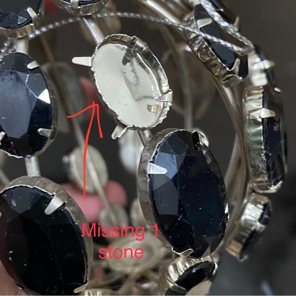 2 pcs Black Rhinestones Caged Ornate Christmas Tree Ornament - Picture 14 of 14